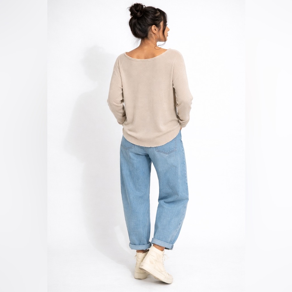 Gentle Fawn Heather Oat Long Sleeve Sz M - Picture 3 of 9